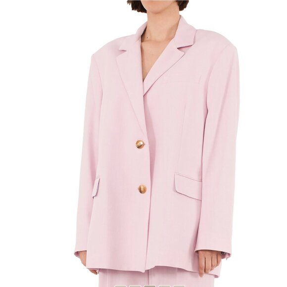 ESSENTIEL ANTWERP “Basquiat” Lilac Oversized Single Breasted Blazer Size M - Picture 2 of 13